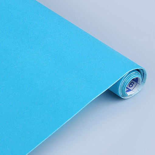 Picture of VELVET ADHESIVE ROLL TURQUOISE 0.45M X 1M